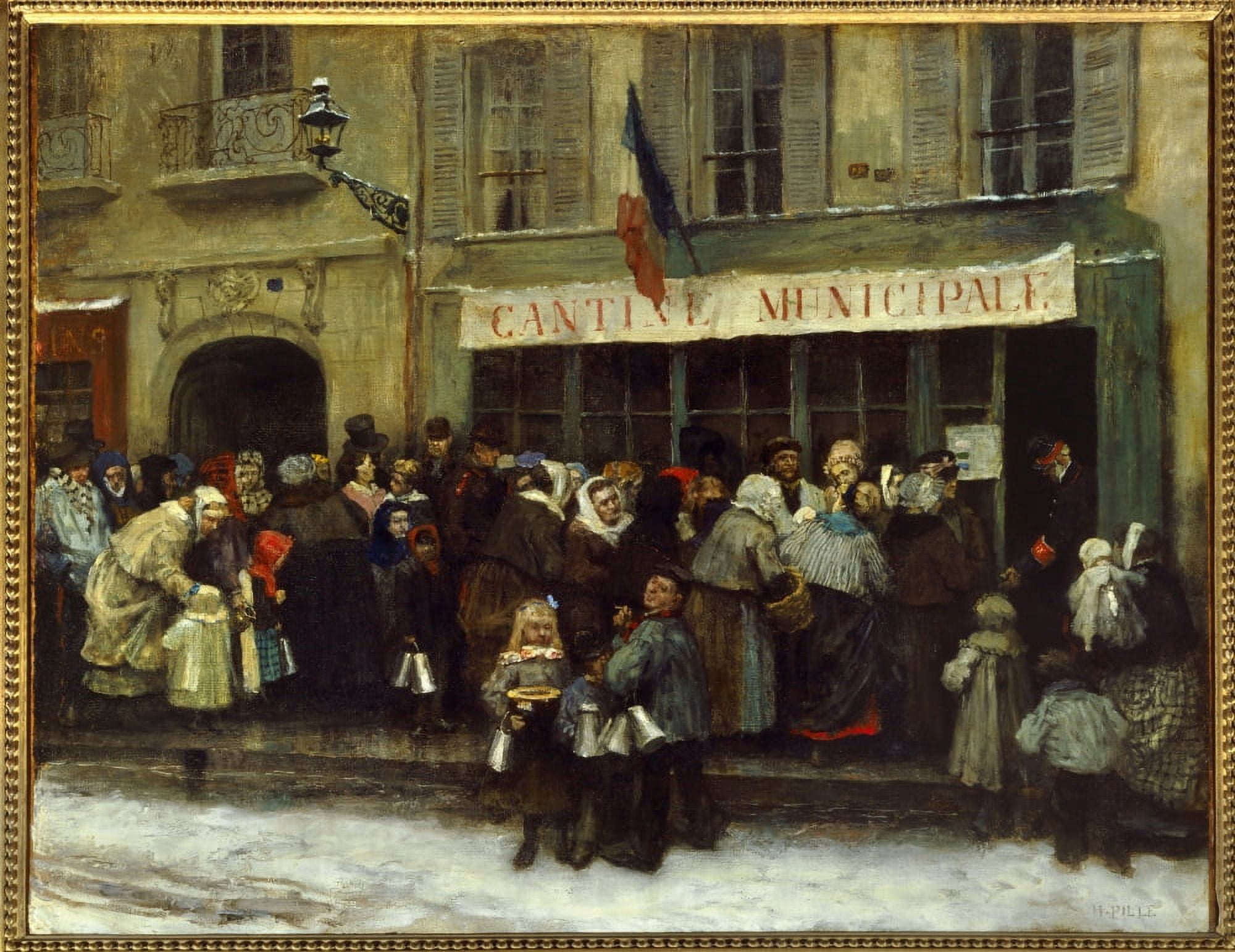 1505 Henri Pille (1844-1897) French School Canvas Art -  (36 x 24)