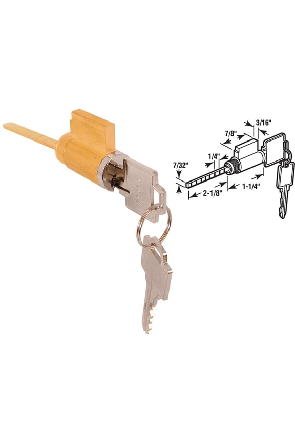 1505 Sliding Glass Door Keyed Cylinder Lock (Single Pack)