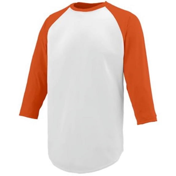 1505A Nova Jersey - White & Orange, Medium