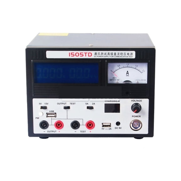 1505td Mobile Phone Maintenance Dc Stabilized Power Supply, 15v2a5a Ammeter 4-Digit Display Adjustable ,Heavy Duty Build