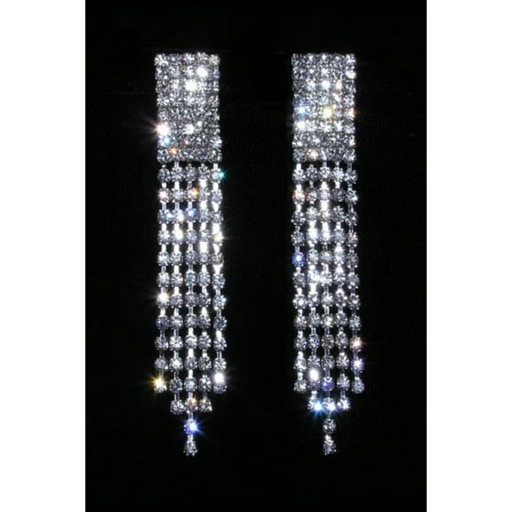 #15081 - Rhinestone Fray Earrings