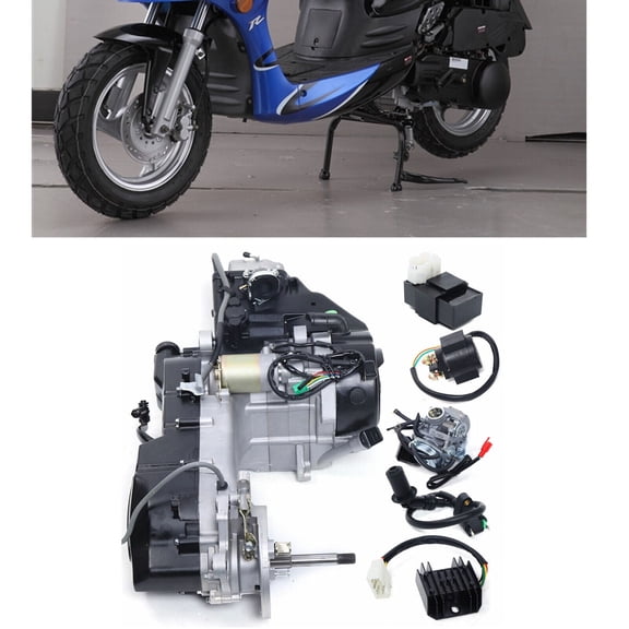 150CC 4 Stroke Long Case Complete Engine GY6 Scooter ATV Go Kart CVT Engine
