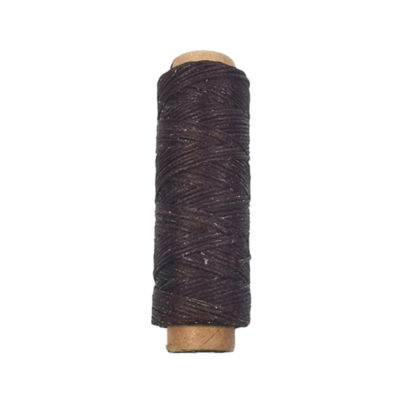 150D 0.8mm Thickness Flat Waxed Cord Waxed Thread Hand Stitching Thread Waxed Sewing Line for Leathercraft 50 Meters