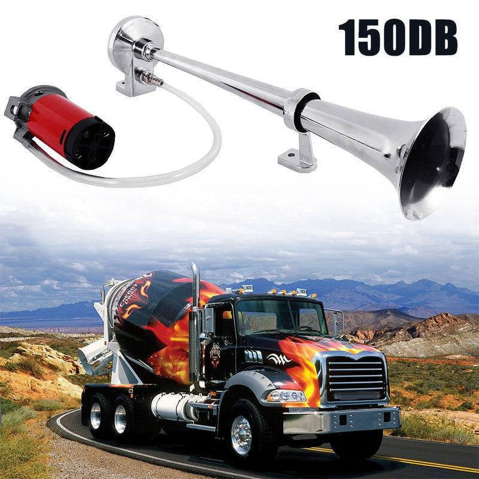 150DB Super Loud 12V Single Trumpet Air Horn Compressor Truck Lorry Boat  Train Du 82,73 €