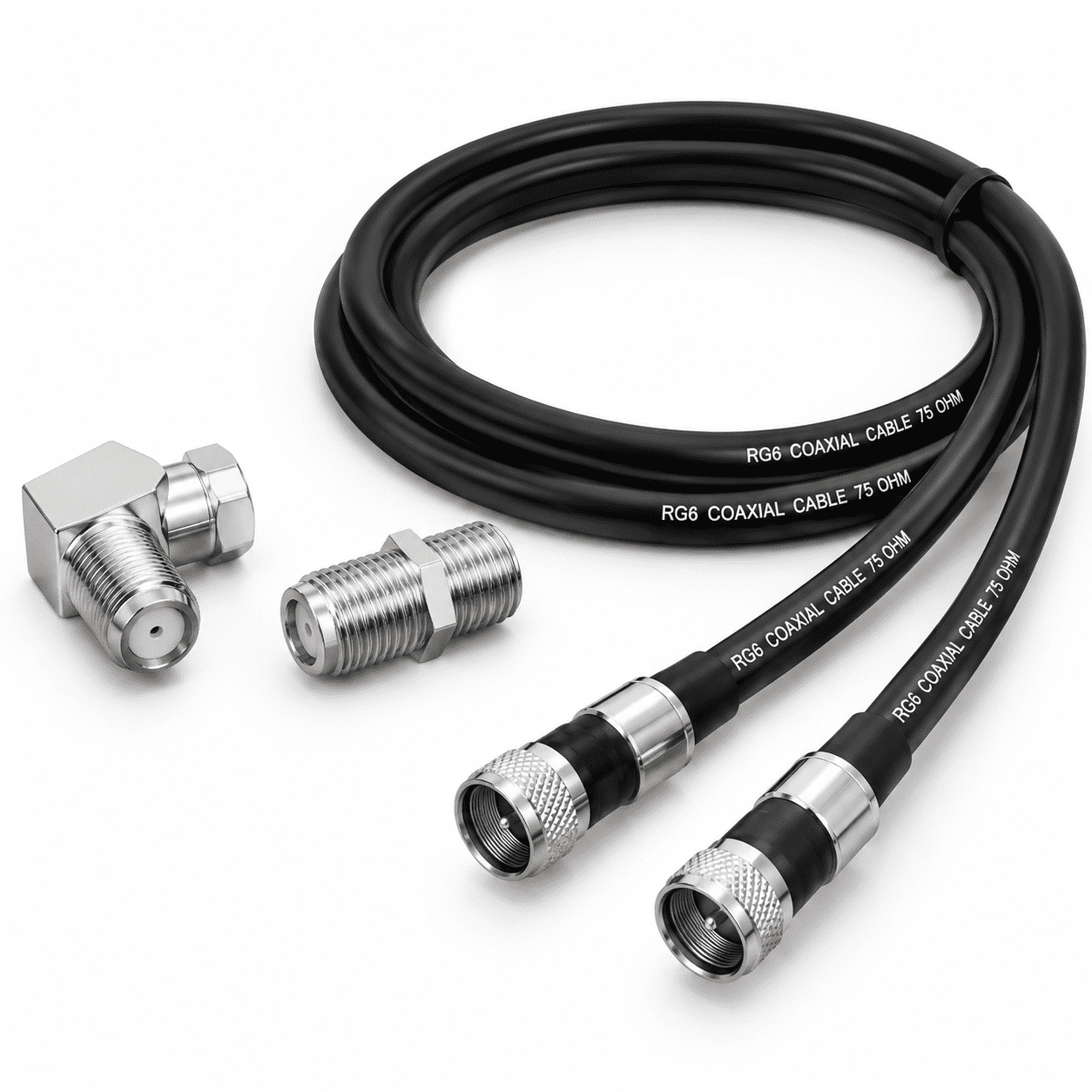Internet Cable Tv 150FT Gray RG6 Triple Shielded Coaxial Cable for TV Internet Satellite ...