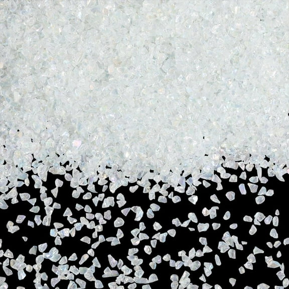 150G Crushed Glass Clear Broken Glass Ab Colors Irregular Imitation Gemstone No Hole Crush Chunky Sequins Chips Pieces for Jewelry Making Supplies Adult Women Nail Arts Crafts Vase Filler Clear