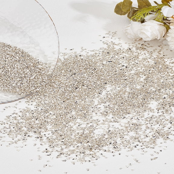 150G DIY Nail Art Decoration Mini Glass Beads Tiny Caviar Nail Beads Silver 1-1.5mm