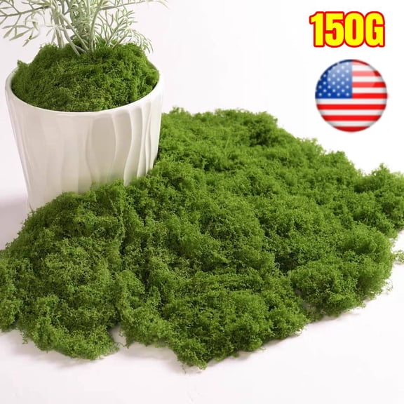 150G Fake Green Moss for Decorating, Artificial Moss for Aquarium Model Crafts Table Centerpieces Decor
