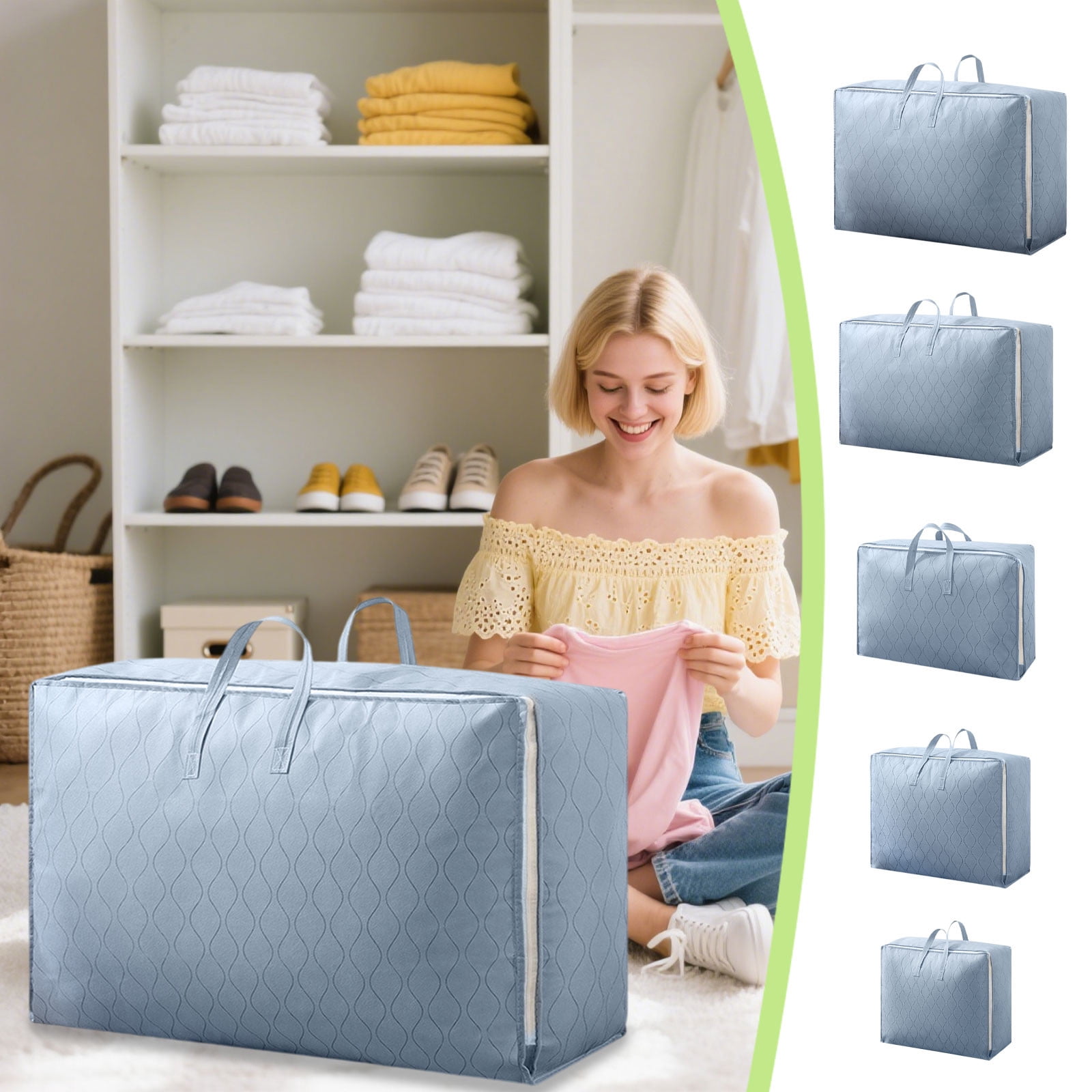150L Comforter Storage Bag, Extra Large Storage Bags for Blankets ...
