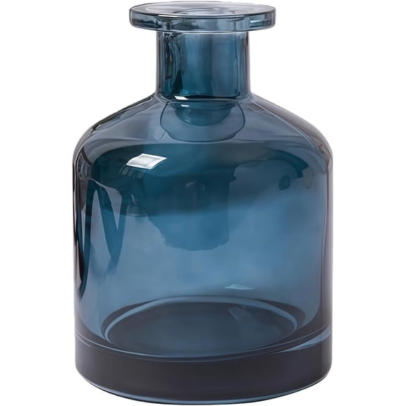 150ML/5OZ Empty Blue Clear Glass Diffuser Bottles Refillable Container Jars Reed Diffuser Sticks Holder Bottle for DIY Crafts Essential Oils