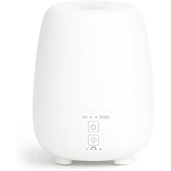 150ML Cordless Essential Oil Diffuser, Built-in 6000mAH Rechargeable Battery, 7 Hours Run Time, 7 Colors LED Light, Portable Aromatherapy Diffuser for Home, Outdoor, Travel (White)