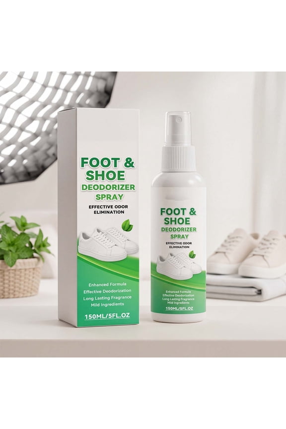 150ML Foot and Shoe Deodorizer Spray, Long-Lasting Odor Remover for Sneakers, Socks & Feet, Gentle Formula for Daily Use
