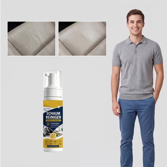 150ML Multifunctional Foam Cleaning Spray, Water-Free Decontamination Detergent, Powerful Stain Grease Remover For Kitchen Bathroom Tile Glass Stainless Steel Household Cleaning