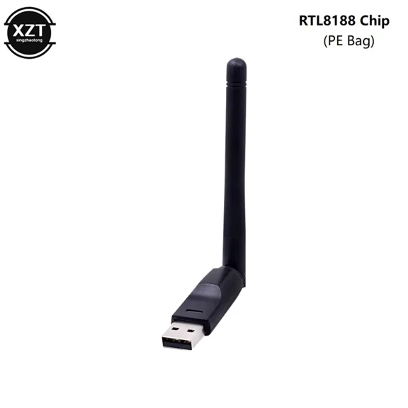 150Mbps MT7601 Wireless Network Card Mini USB WiFi LAN Adapter Wi-Fi Receiver Dongle Antenna 802.11 b/g/n for PC RTL8188