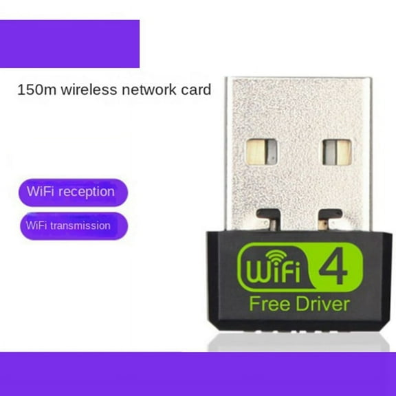 150Mbps USB 2.4G Wifi Receiver Plug and Play Drive Free Wifi Adapter for Laptop Desktop Computer