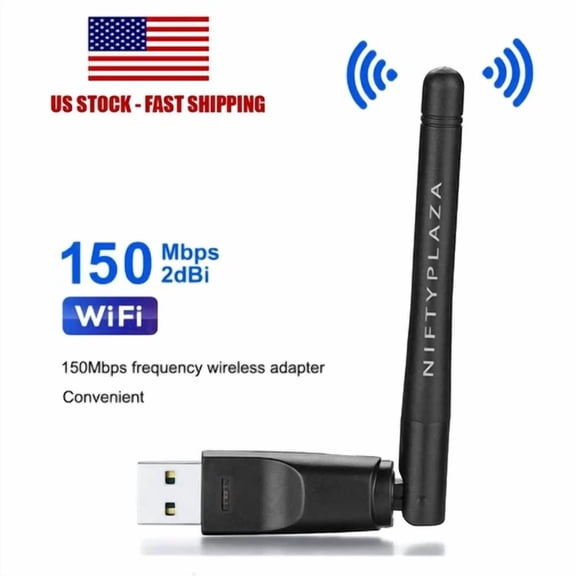 150Mbps Usb Wifi Adapter 2.4Ghz Wireless Network Dongle Mt7601 Chipset W/ Antena