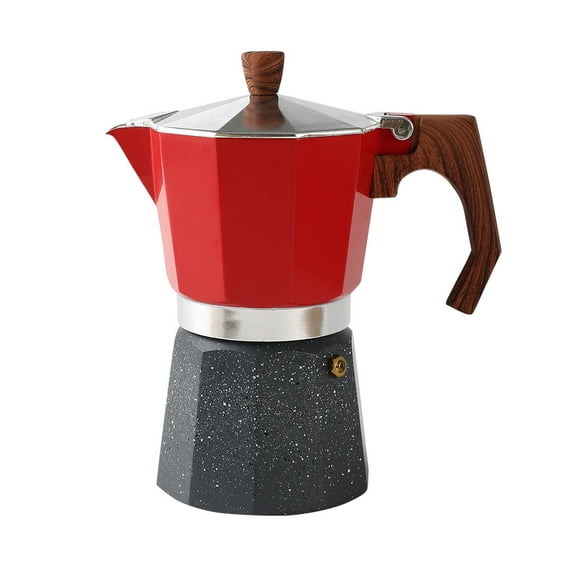 150Ml Talian Style Moka Pot Turkish Coffee Octagonal Hand-Made Aluminum Utensils