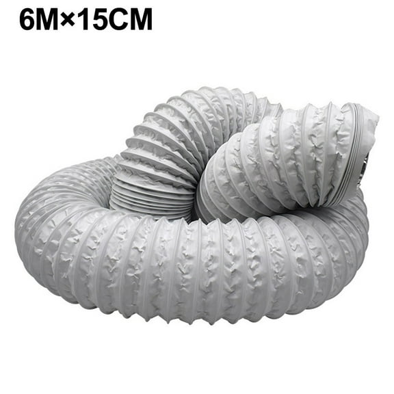 150Mm Air Duct 6M Exhaust Pipe Efficiency Enhancer Heat Resistant Design Optimized Airflow Grey Home Ventilation