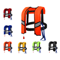 thumbnail image 1 of 150N Automatic Inflatable Life Jacket – Adjustable Nylon Swim Vest with CO2 Inflation, Reflective Strips & Safety Buckle, Adult Life Vest for Boating, Kayaking, Fishing(Orange), 1 of 6