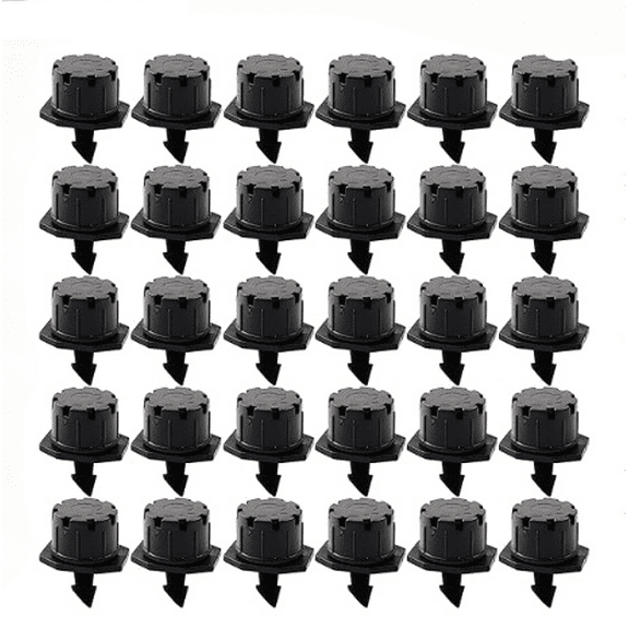 150PCS Adjustable Drip Irrigation Emitters, 1/4Inch Adjustable Micro Drip Irrigation System Watering Sprinklers Anti-Clogging Emitter Dripper Black Garden Supplies