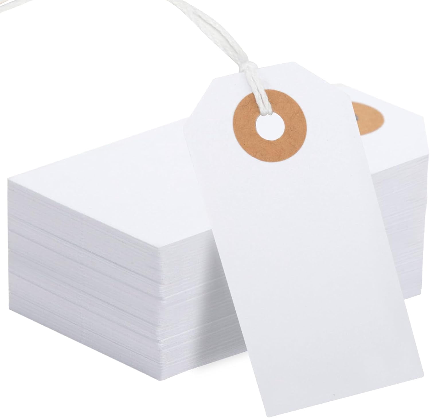 Tag Format 5 Inches 150PCS Blank Shipping Tag, 2 3/4 x 1 3/8 inches Manila Label Tags with ...