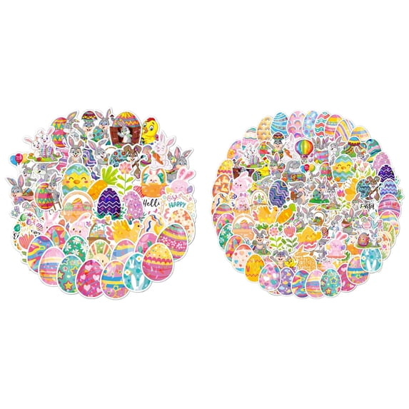 150PCS Easter Stickers, Cute Cute Rabbits, Eggs & Spring Crafts, DIY Craft Easter Stickers Party Supplies, Easters Decorations