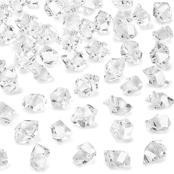 150PCS Fake Diamonds, Plastic Diamonds Acrylic Rocks Vase Fillers for Centerpieces Wedding Party Table Scatter Food Display