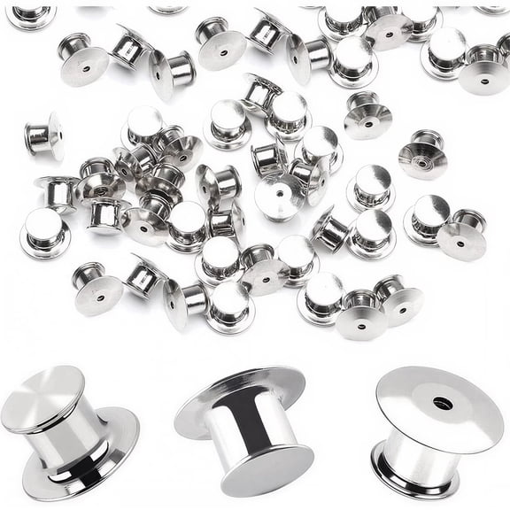 150PCS Metal Locking Pin Backs, Safety Clasp for Lapel Pins & Brooches