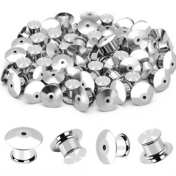 150PCS Metal Locking Pin Backs, Safety Clasp for Lapel Pins & Brooches