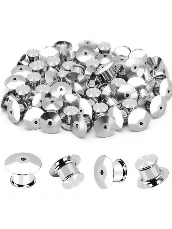 150PCS Metal Locking Pin Backs, Safety Clasp for Lapel Pins & Brooches