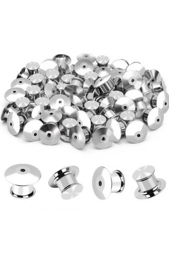 150PCS Metal Locking Pin Backs, Safety Clasp for Lapel Pins & Brooches