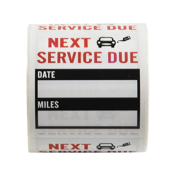 150PCS Oil Change Service Reminder Stickers Clear Windo Lite Sticker Pack