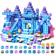 150PCS Snow Castle Magnetic Blocks for Kids Ages 3-12, Magnetic Building Cubes STEM Building Blocks Set with Strong Magnets, Magnetic Toys Educational Construction Set for Boys Girls