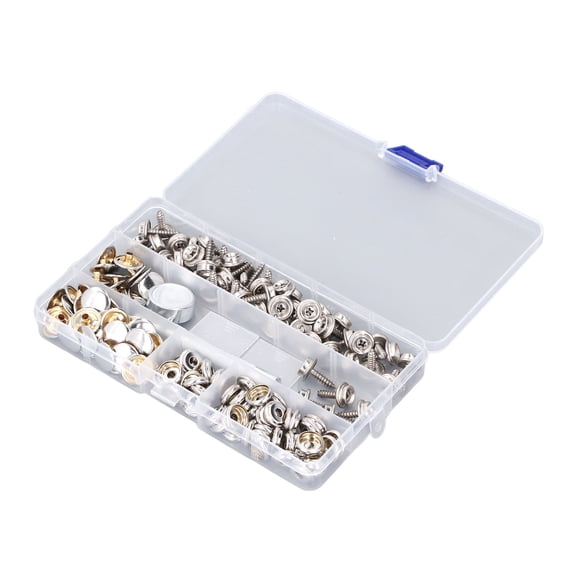 150PCS Stainless Steel Marine Canvas Snap Kit, Boat Cover Fastener Button Screw Set with 2 Installation Tools for Boat Covers, Tarpaulins, Tents, Awnings, Furniture (150 pieces / 381 cm total)