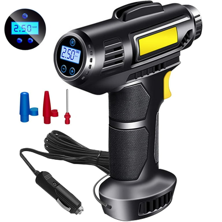 150PSI 12V Digital Auto Tire Inflator Air Pump Compressor Cigarette Lighter Plug