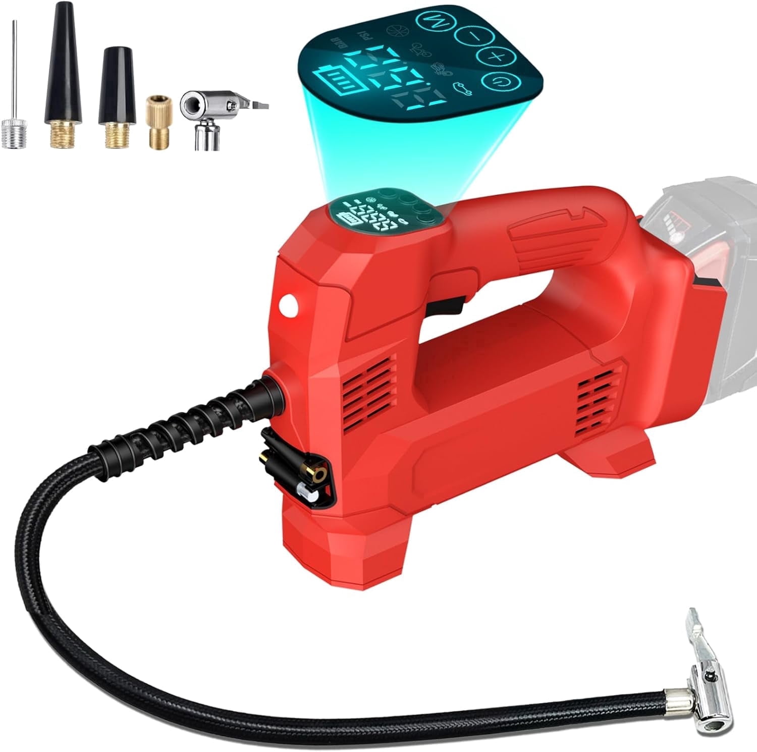 Tire Inflator for Milwaukee M18 Battery, 150PSI Digital Air Compressor for Car, Bike & More (Tool Only)