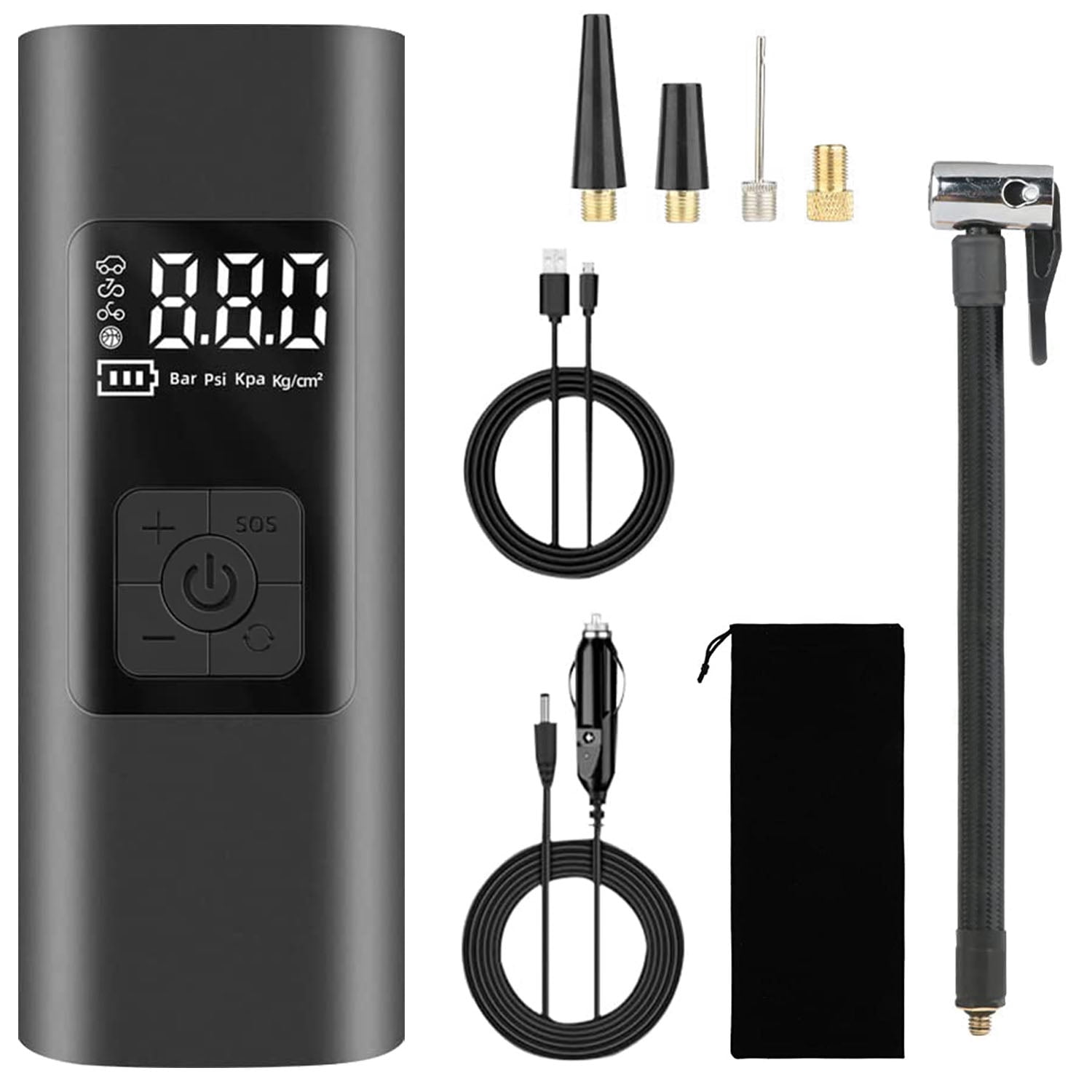 150PSI Cordless Tire Inflator  Air Pump for Car Tires w/ 6000mAh Rechargable Battery