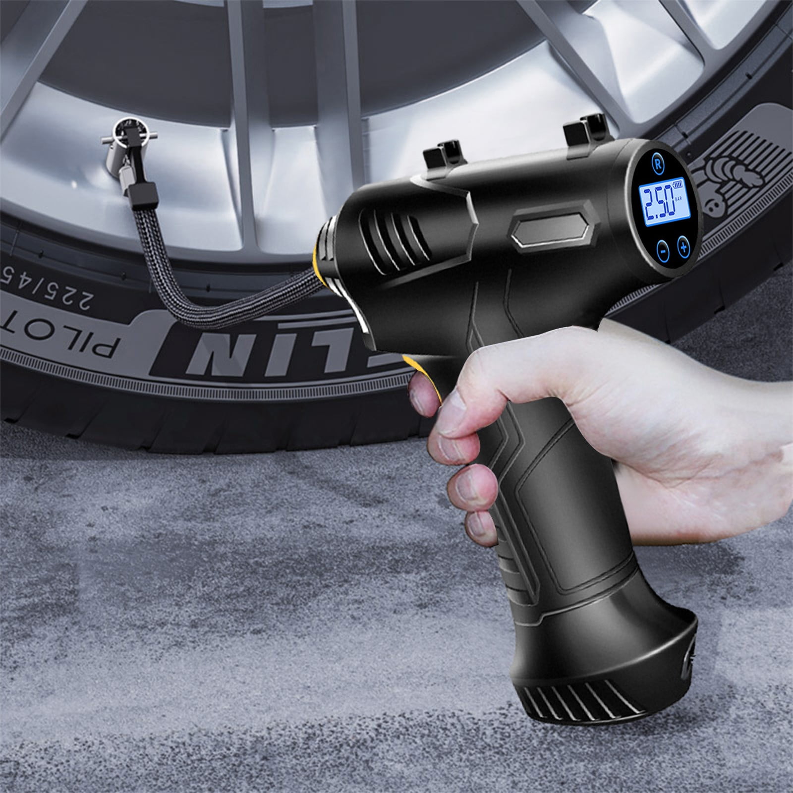 Digital Air Compressor Tire Inflator, Built-in LED Light, Portable 12V 120W 150PSI Car Air Pump Auto Tire Pump w/ Intelligent memory Function for Car Tires, Bicycles and Other Inflatables Digital Air Compressor Tire Inflator, Built-in LED Light, Portable 12V 120W 150PSI Car Air Pump Auto Tire Pump w/ Intelligent memory Function for Car Tires, Bicycles and Other Inflatables