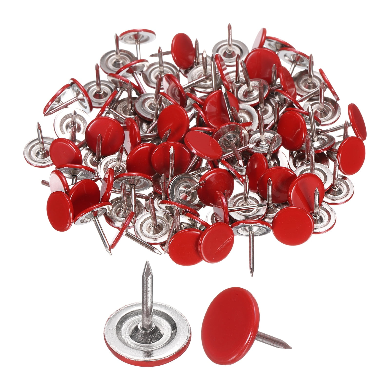 150Pack Upholstery Tacks, 11mmx13mm Flat Head Thumb Tack, Red - Walmart.com