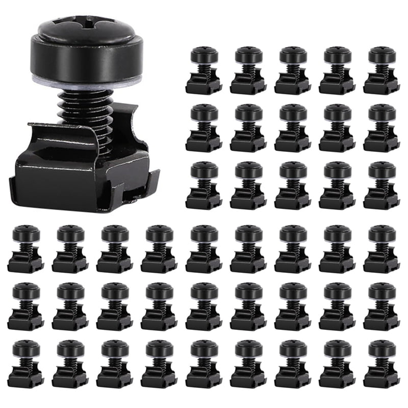 150Pc M6x16mm Computer Rack Mount Cage Screws and Nuts & Washers for ...