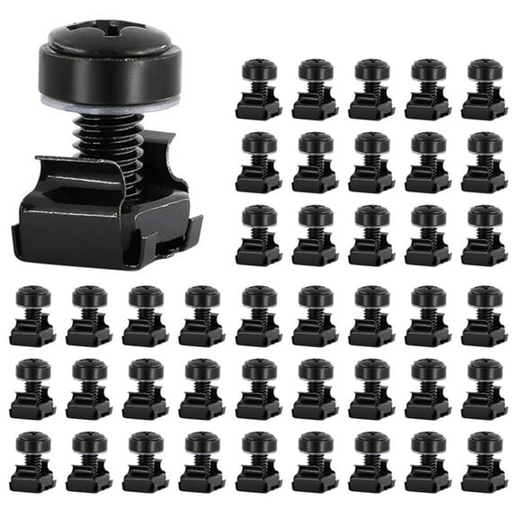 150Pc M6x16mm Computer Rack Mount Cage Screws and Nuts & Washers for Rack Mount Server Cabinet,Rack Mount Screw Cage Nut