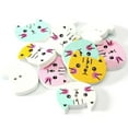 thumbnail image 1 of 150Pcs 2 Holes Wooden Button Sewing Scrapbooking DIY Craft, 50Pcs Mixed Butterfly & 100Pcs Colorful Animal Cat, 1 of 7