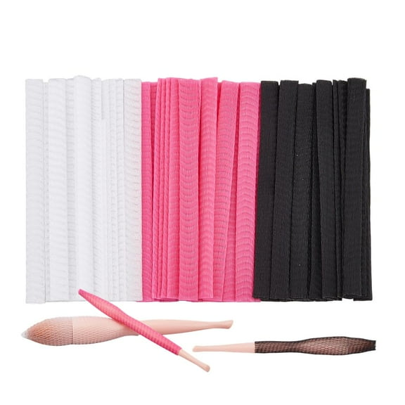 150Pcs 3 Colors Makeup Brush Protector Mesh Cover Reusable Expandable Cosmetic Brush Protector