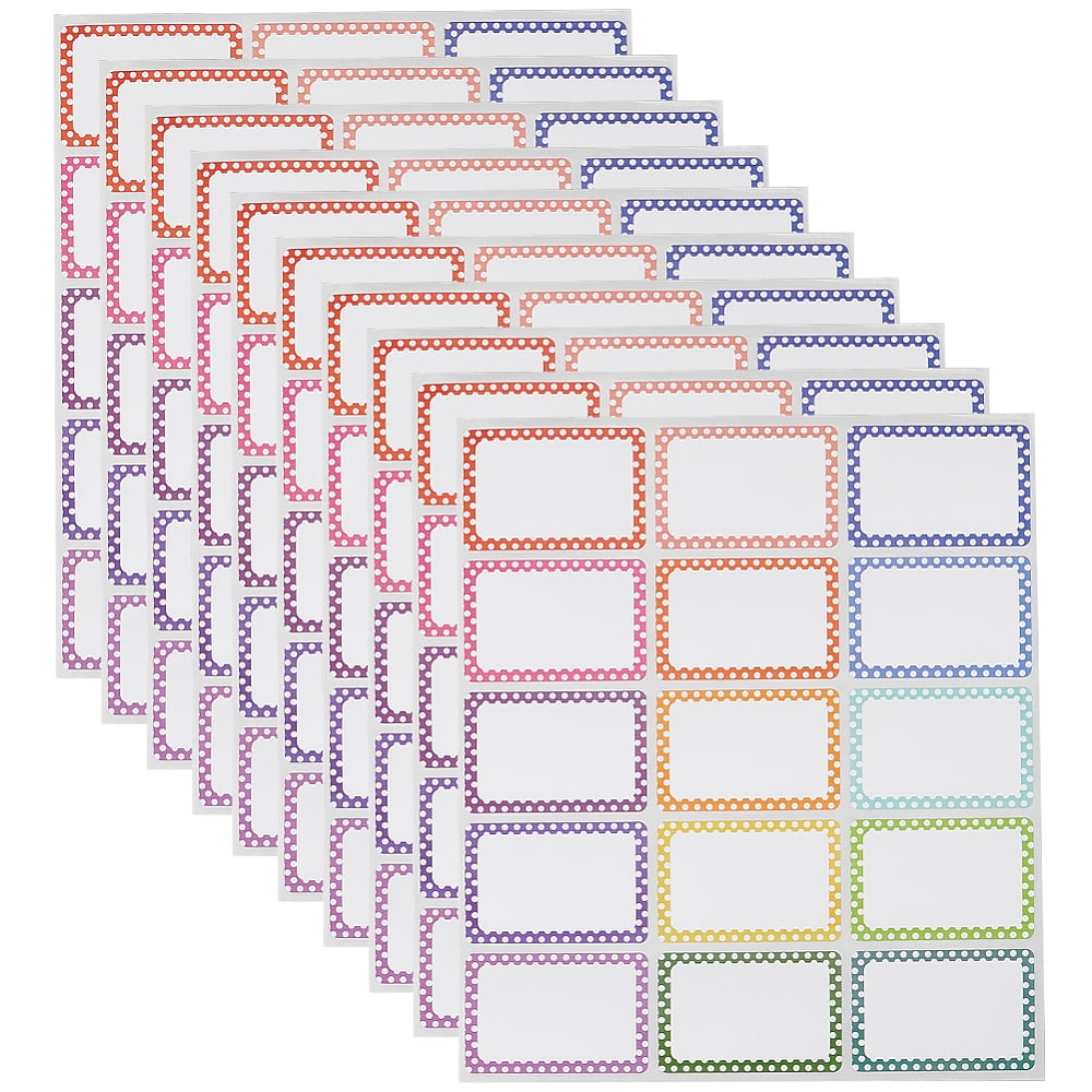 Sticky Tags 150Pcs 3 x 2 Inch Colorful Name Labels Adhesive Name Tag Stickers ...