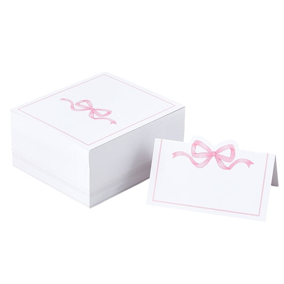 150Pcs Blue Place Cards Cute Tent Name Cardstock Blank Greeting Placecard Seating Place Cards Seat Assignment Label Card diy
