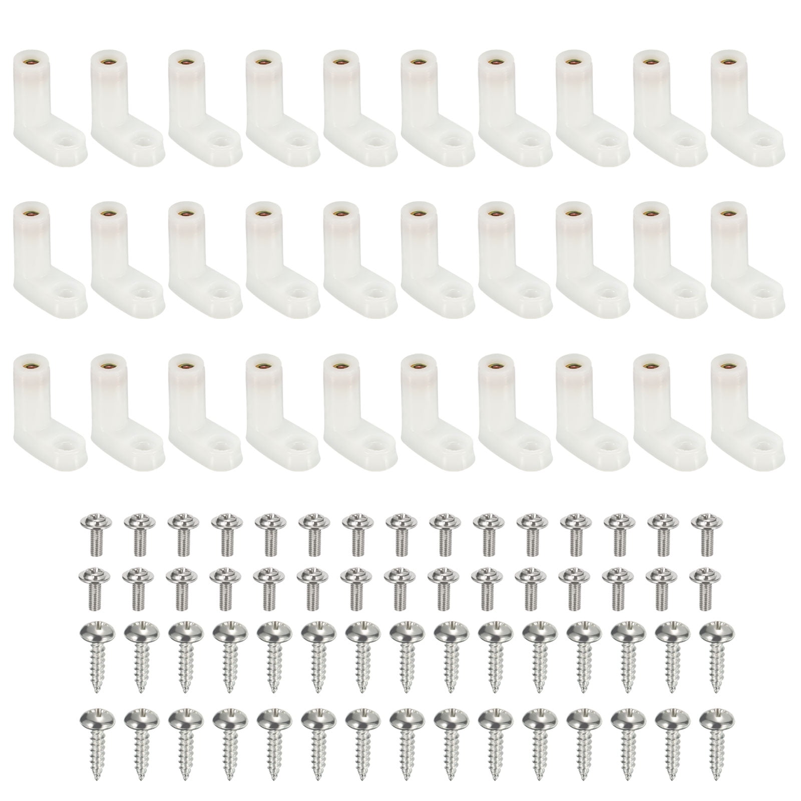 150Pcs Circuit Board L Shape Insulated PCB Spacer 20mm Standoffs Mounting Feet Supporting Height with Screws