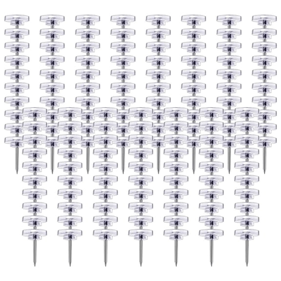 150Pcs Creative Transparent Thumbtacks Multi-shape Decorative Clear Push Pins Boxed DIY Nail Set for Wall Craft Decoration