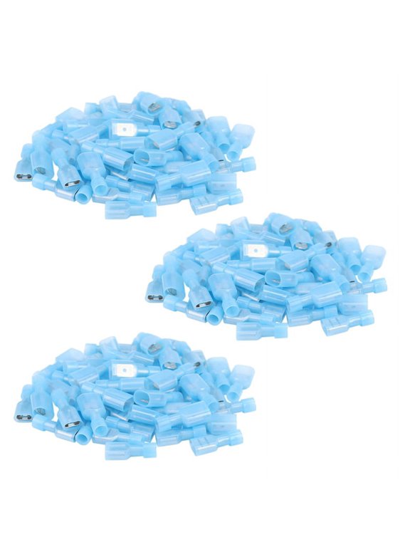 150Pcs Female & Male Fully Insulated Wire Terminals Connector Nylon Spade Blue