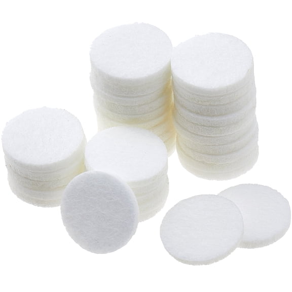 150Pcs Fibre Perfume Pads Essential Oils Diffuser Locket Pads Flat Round White 22.5x3mm