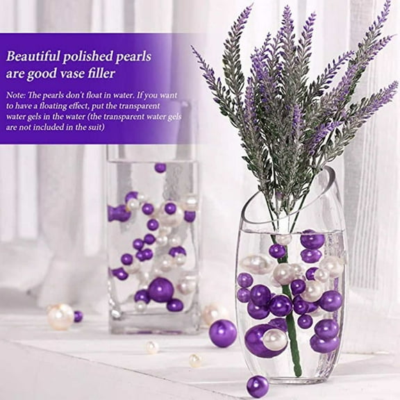 150Pcs Floating Beads No Hole, Vase Filler Faux Pearl Decor, Household Stones, By Kingtowag